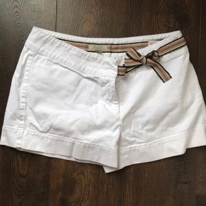 White Burberry Shorts